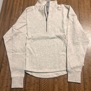 Charles River Apparel women’s  Heather Gray Zip-Up Sweater